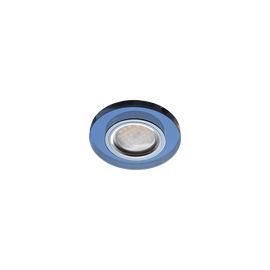 Встр. свет-к Ecola MR16 DL1650 GU5.3 Glass Стекло Круг Голубой/Хром 25x95 FL1650EFF, фото 