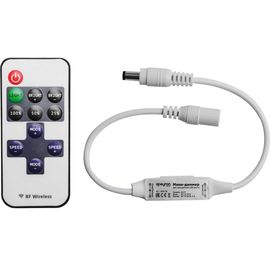 Мини-диммер APEYRON 12V 72W RF пульт кнопочный для монохромной с/д ленты, фото 