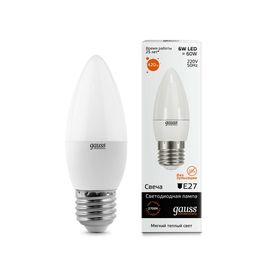 Лампа Gauss led Elemente свеча 6 W E27 2700K LD33216, фото 