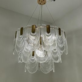 Подвесная люстра с хрусталем Ambrella TR5388/12 GD/FR E27*12 D600*400, фото 