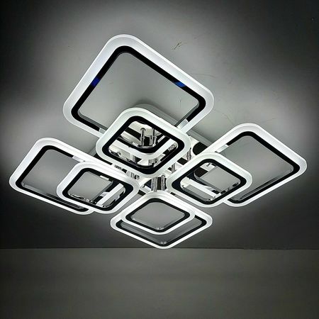 Светодиодная люстра 1375/4+4 CHR 176W+12W RGB, фото , изображение 7