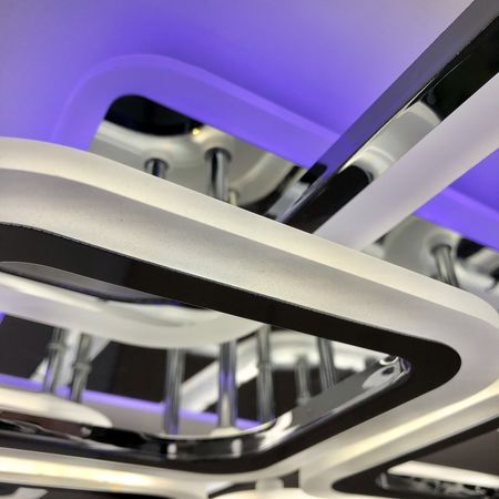 Светодиодная люстра 1375/4+4 CHR 176W+12W RGB, фото , изображение 4