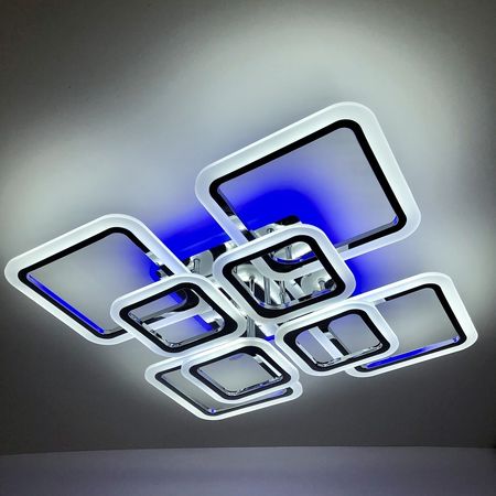 Светодиодная люстра 1375/4+4 CHR 176W+12W RGB, фото , изображение 9