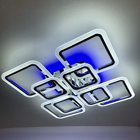 Светодиодная люстра 1375/4+4 CHR 176W+12W RGB, фото , изображение 3