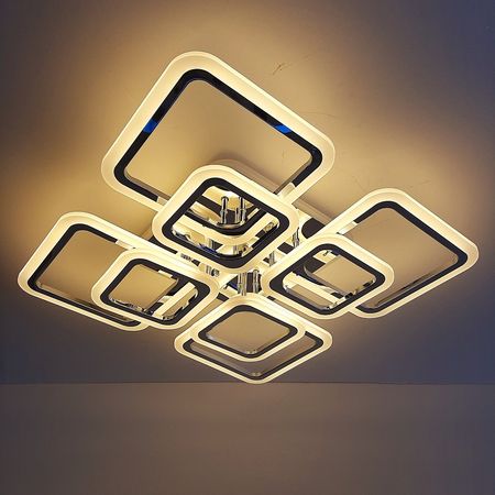 Светодиодная люстра 1375/4+4 CHR 176W+12W RGB, фото , изображение 6