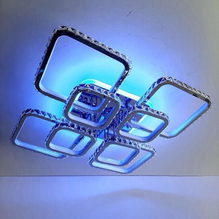 Светильник светодиодный PL 8010/4+4 CHR 476W BL+YL, фото , изображение 3