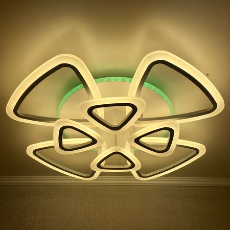 Светодиодная люстра 60176/4+4 RGB WH 171W, фото , изображение 3
