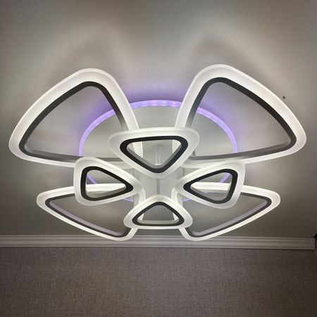 Светодиодная люстра 60176/4+4 RGB WH 171W, фото , изображение 5