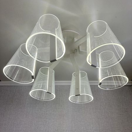 Светодиодная люстра AK4031/6 WH 96W 600*290, фото , изображение 2