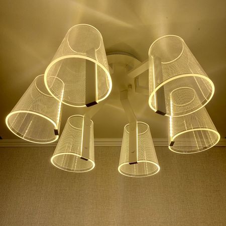 Светодиодная люстра AK4031/6 WH 96W 600*290, фото , изображение 5