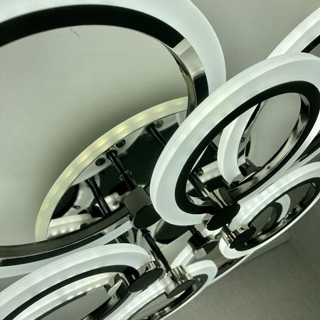 Светодиодная люстра 8076/4+4 PBK 144W+11W, фото , изображение 2