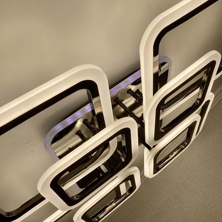 Светодиодная люстра 8075/4+4 PBK 176W+12W, фото , изображение 3