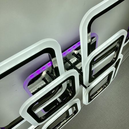 Светодиодная люстра 8075/4+4 PBK 176W+12W, фото , изображение 2