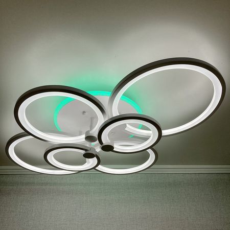 Светодиодная люстра LI8832/6 WT 168W+8W RGB, фото , изображение 3