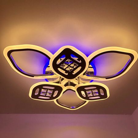 Светодиодная люстра А2077/3+3 CR, фото , изображение 8