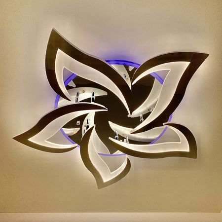 Светодиодная люстра 8028/5 CHR 90W+11W RGB, фото 