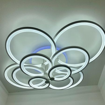 Светодиодная люстра 3110/10 B WT/RGB, фото , изображение 7