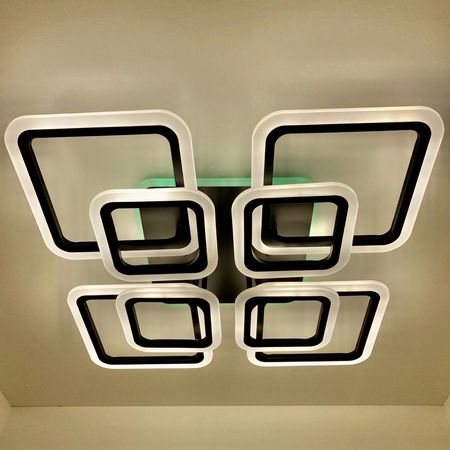 Светодиодная люстра LI 8822/4+4B BK 176W+10W RGB, фото 