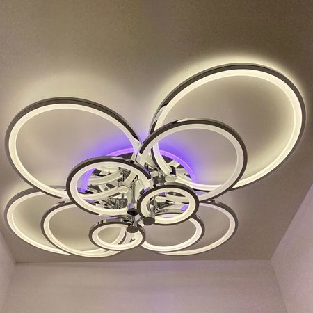 Светодиодная люстра 3010/10 CR/RGB, фото 