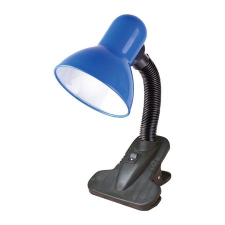 Настольная лампа IN HOME СНП-01С на прищепке синий, фото 