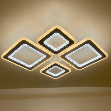 Люстра светодиодная ESTARES OVAL DOUBLE RGB 70W WT, фото , изображение 5