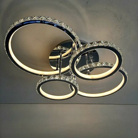 Люстра светодиодная хрусталь 81071/2+2 CR 114W, фото , изображение 2