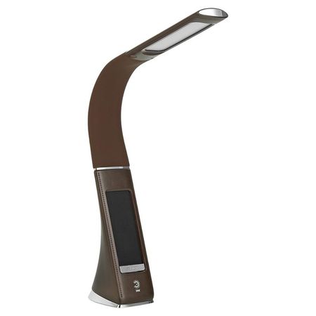 Настольная лампа NLED-461-7W-BR, сенсор, диммер, элек.дисп., часы, будильник, календарь, термометр, фото 