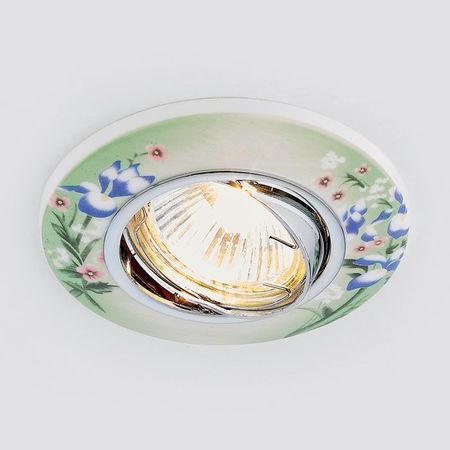 Встр. свет-к D2950 GR салатовый камень MR16 амбрелла, фото 