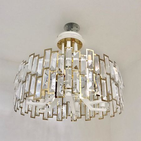 Подвесная люстра с хрусталем TR 5051 GD/WH, фото , изображение 5