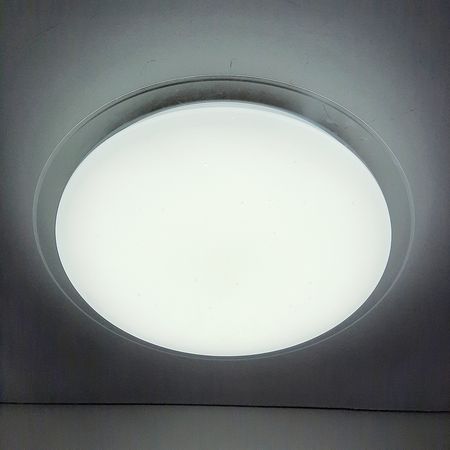 Светильник LED, 72Вт (36W*2), 3000-6500К, диммер, пульт, кант прозрачный "Сатурн" RGB ф500мм, фото , изображение 3