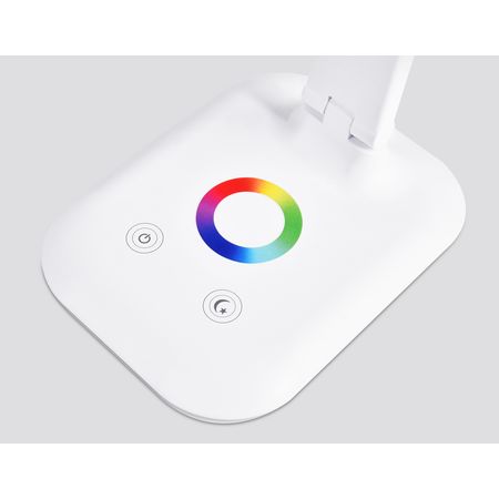 Светодиодная настольная лампа с RGB подсветкой DE530 WH, фото , изображение 4