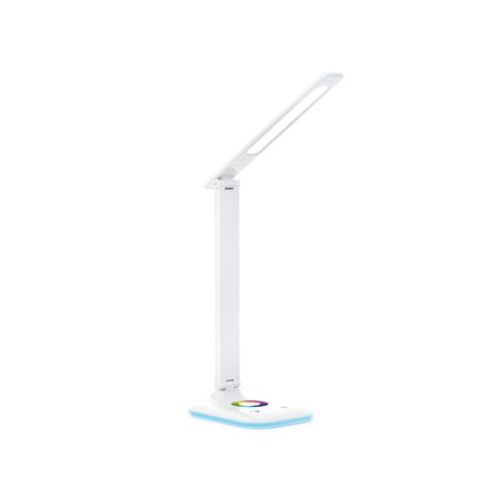 Светодиодная настольная лампа с RGB подсветкой DE530 WH, фото 