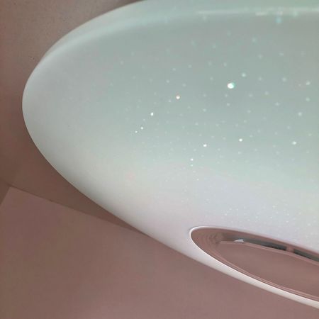Управляемый светодиодный светильник Ambrella RGB FF200 WH/CH белый/хром 48W D395*80 Музыка+Подсветка, фото , изображение 3
