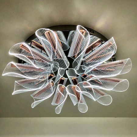 Светодиодная люстра ESTARES LUMIERA 90W CR/GD/CLEAR, фото , изображение 9