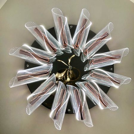 Светодиодная люстра ESTARES LUMIERA 90W CR/GD/CLEAR, фото , изображение 3