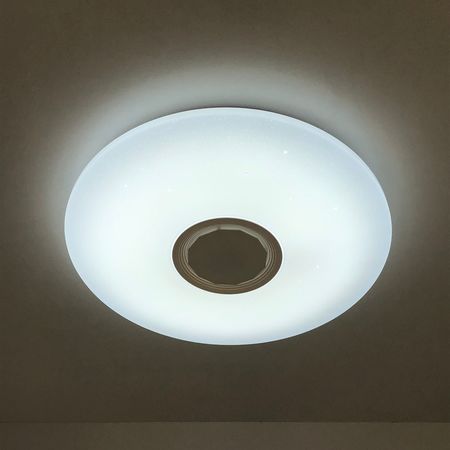 Управляемый светодиодный светильник Ambrella RGB FF201 WH/CH белый/хром 72W D495*85 Музыка+Подсветка, фото , изображение 13