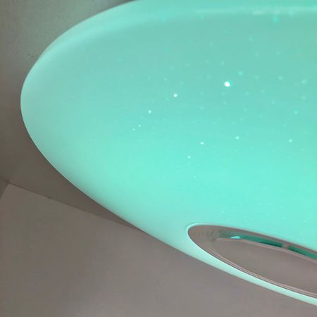 Управляемый светодиодный светильник Ambrella RGB FF201 WH/CH белый/хром 72W D495*85 Музыка+Подсветка, фото , изображение 5