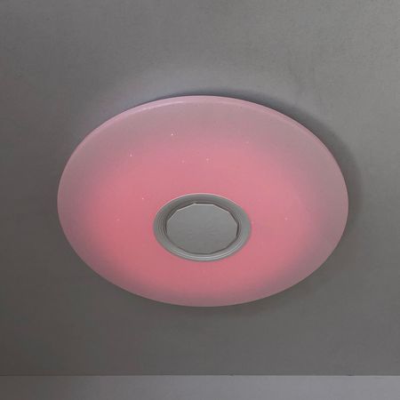 Управляемый светодиодный светильник Ambrella RGB FF201 WH/CH белый/хром 72W D495*85 Музыка+Подсветка, фото , изображение 6