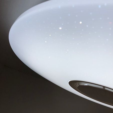 Управляемый светодиодный светильник Ambrella RGB FF201 WH/CH белый/хром 72W D495*85 Музыка+Подсветка, фото , изображение 2