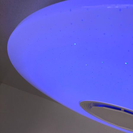Управляемый светодиодный светильник Ambrella RGB FF201 WH/CH белый/хром 72W D495*85 Музыка+Подсветка, фото , изображение 16
