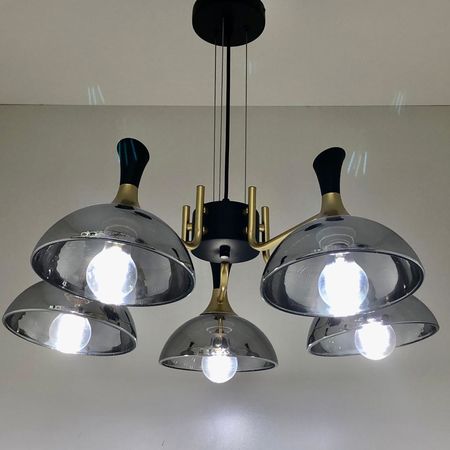 Люстра подвесная TR9082/5 BK/GD/SM, фото  Люстра подвесная TR9082/5 BK/GD/SM, фото