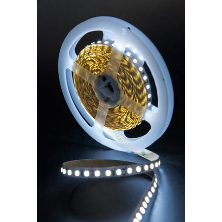 Светодиодная лента 12 Вт/м (120 диодов на метр) SMD 2835 (IP20) холодный белый 12В/SWG, фото , изображение 4