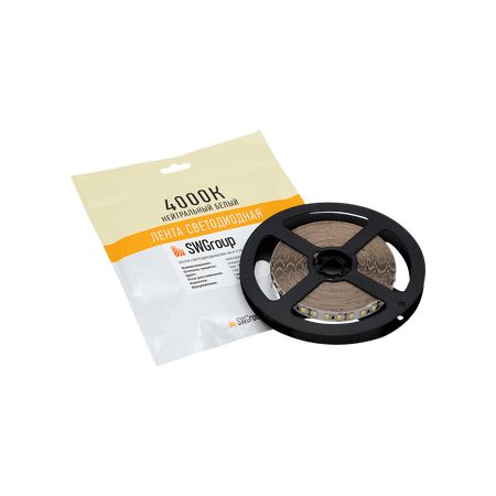 Светодиодная лента 12 Вт/м (120 диодов на метр) SMD 2835 (IP20) нейтральный белый 12В/SWG, фото 