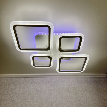 Светодиодная люстра LI8822/2+2 WH 88W+12W(RGB), фото 