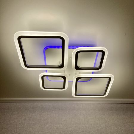 Светодиодная люстра LI8822/2+2 WH 88W+12W(RGB), фото , изображение 3