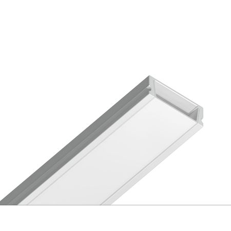 Алюм проф накл GP1700WH бел/мат расс 2000*15,5*6 2загл 4креп для ленты до 11мм, фото 