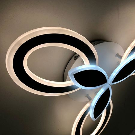 Люстра светодиодная ESTARES AURORA DOUBLE 60W с пду WT, фото , изображение 2