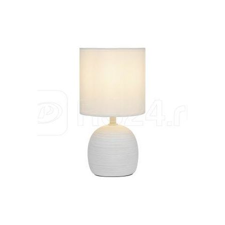 Настольная лампа Rivoli Sheron 7044-502 1*E14 Белая с абажуром, фото  Настольная лампа Rivoli Sheron 7044-502 1*E14 Белая с абажуром, фото