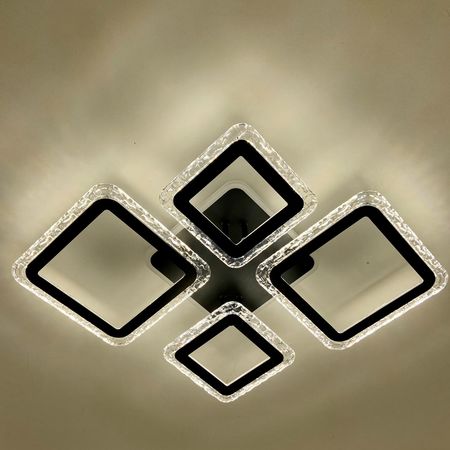 Люстра светодиодная ESTARES OVAL DOUBLE ICE RGB BK 75W, фото , изображение 2