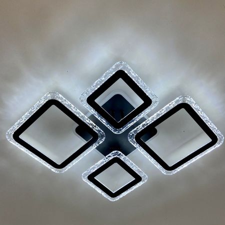 Люстра светодиодная ESTARES OVAL DOUBLE ICE RGB BK 75W, фото , изображение 3